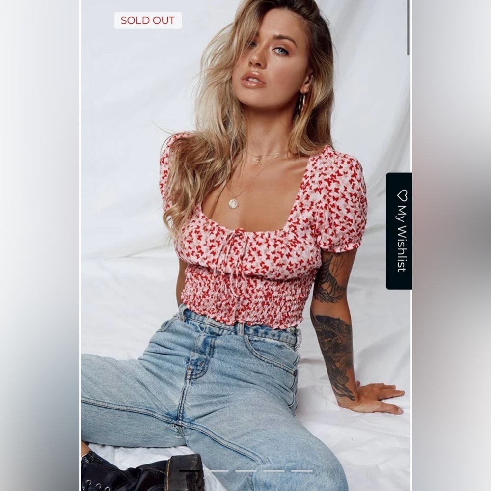Motel Rocks Raquel Crop Top Size XS